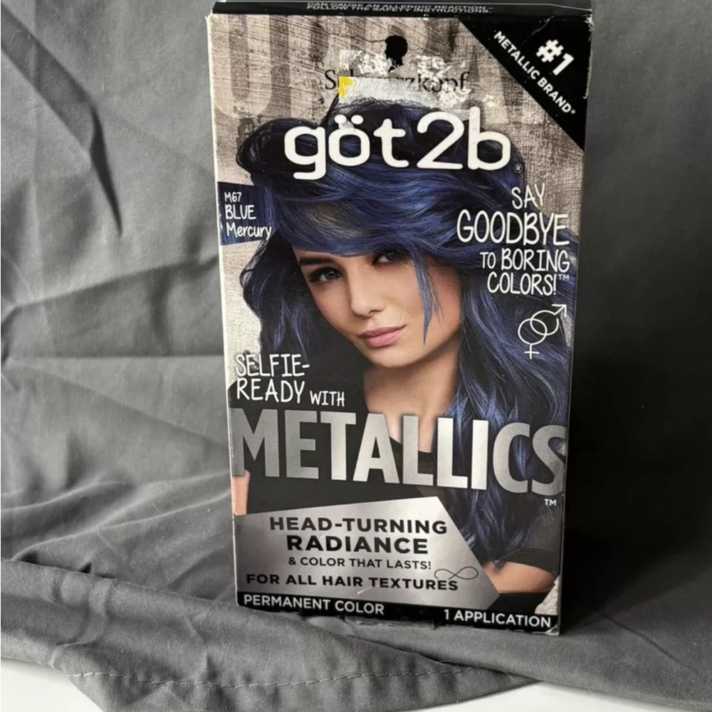 Metallic Blue Hair Color